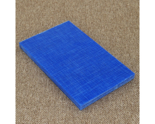 Micarta slips No. 92221 blue with fabric texture 8.2x80x130 mm